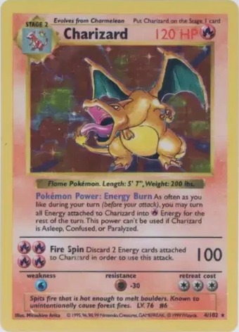 Base Set Shadowless Unlimited Charizard